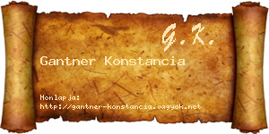 Gantner Konstancia névjegykártya